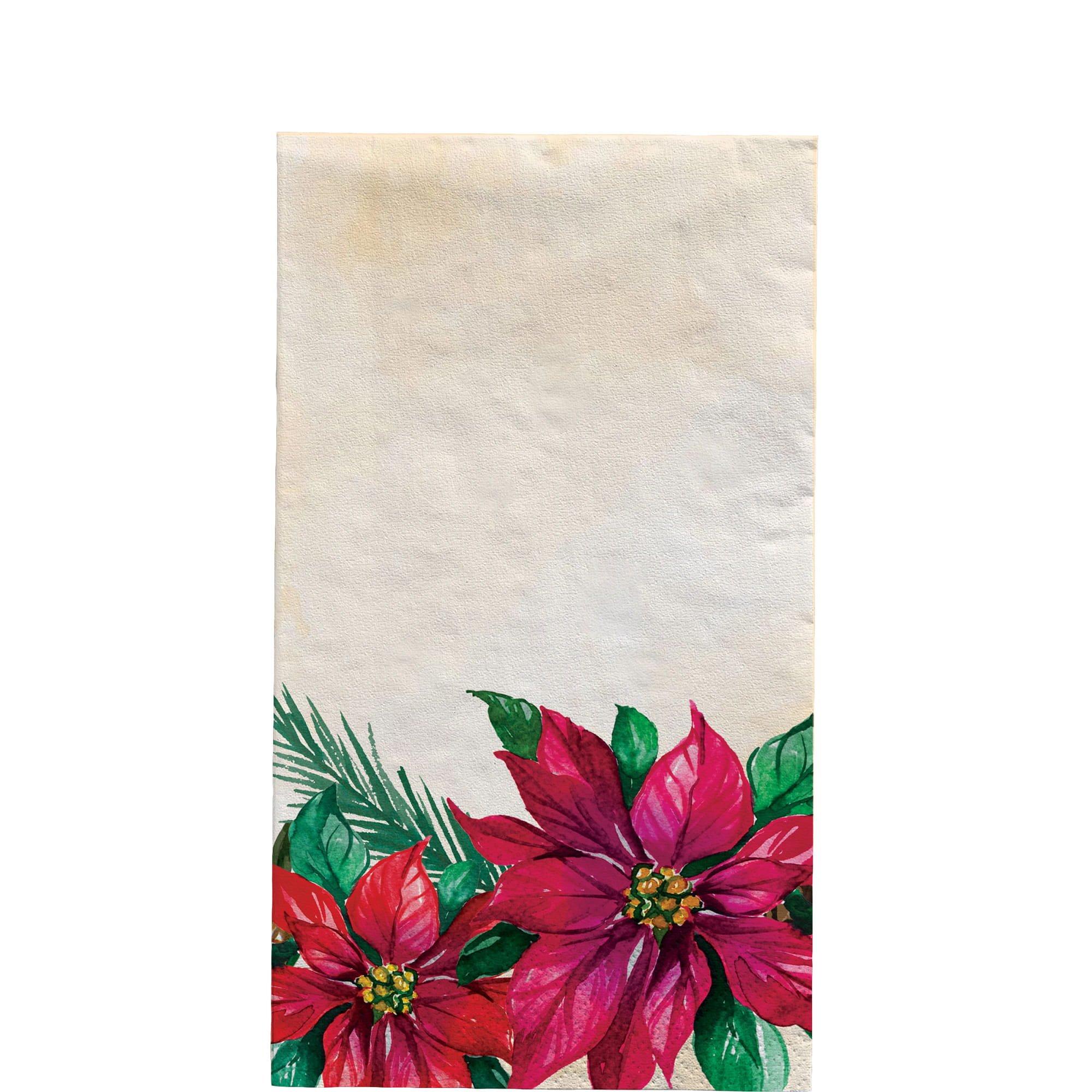 Traditional Poinsettia Napkins. 16ct (Lunch. Beverage or Guest Towel). Assorted Options - Image 3
