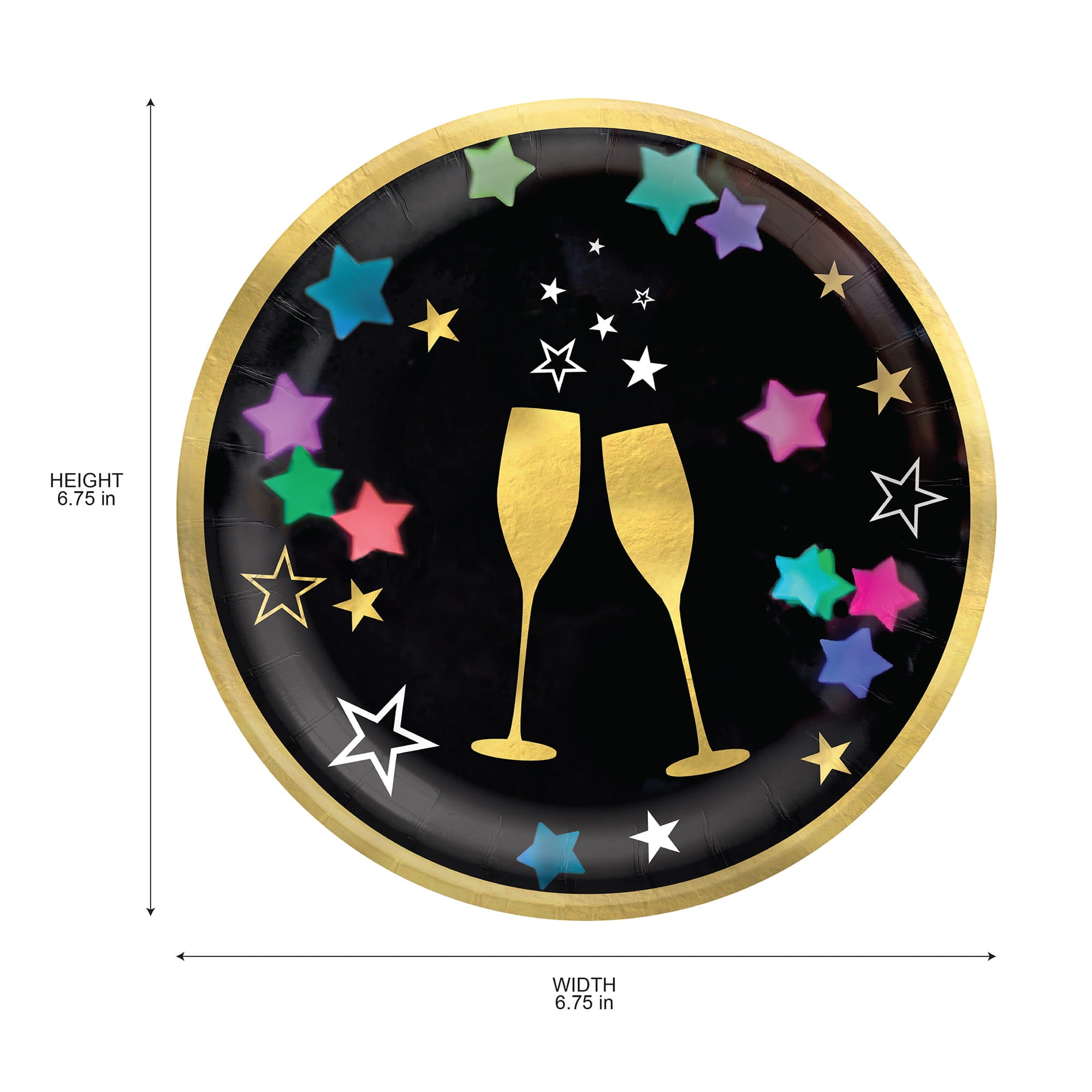 Starlight NYE Dessert Plate. 8ct. Assorted Options - Image 3