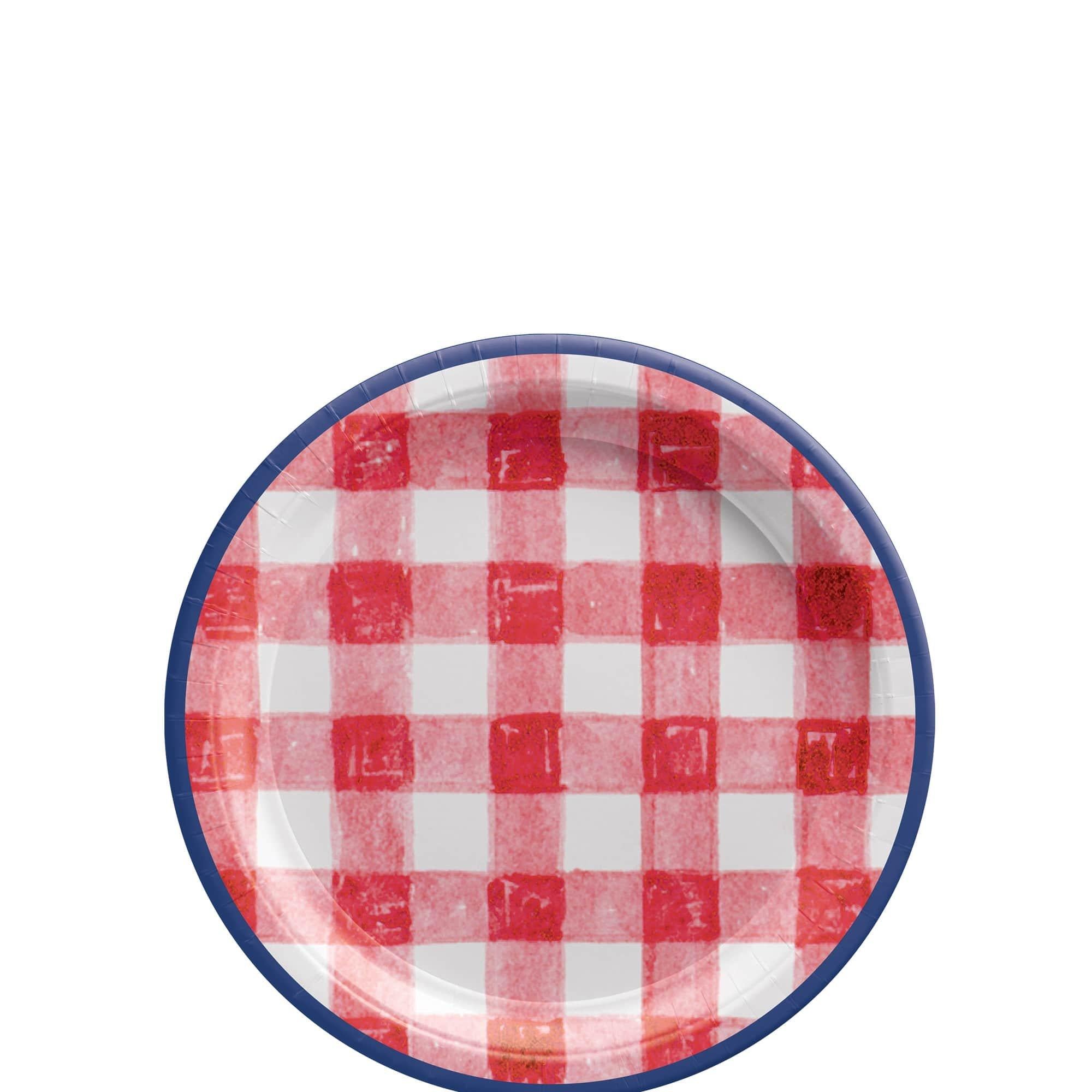 Patriotic Patchwork Paper Plates. 8ct. Assorted Options - Image 2