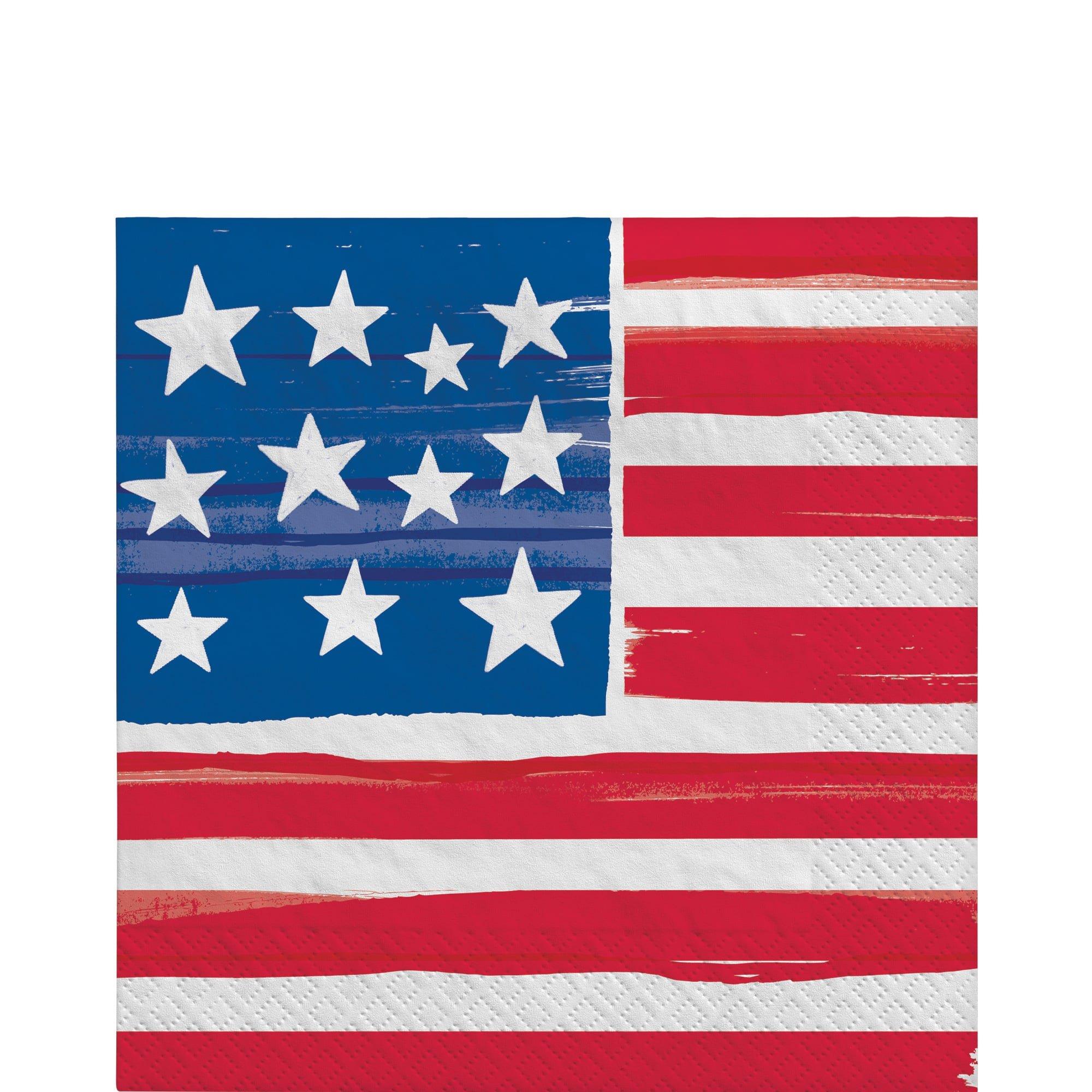 Painted Patriotic Paper Napkins. 16ct. Assorted Options - Image 2