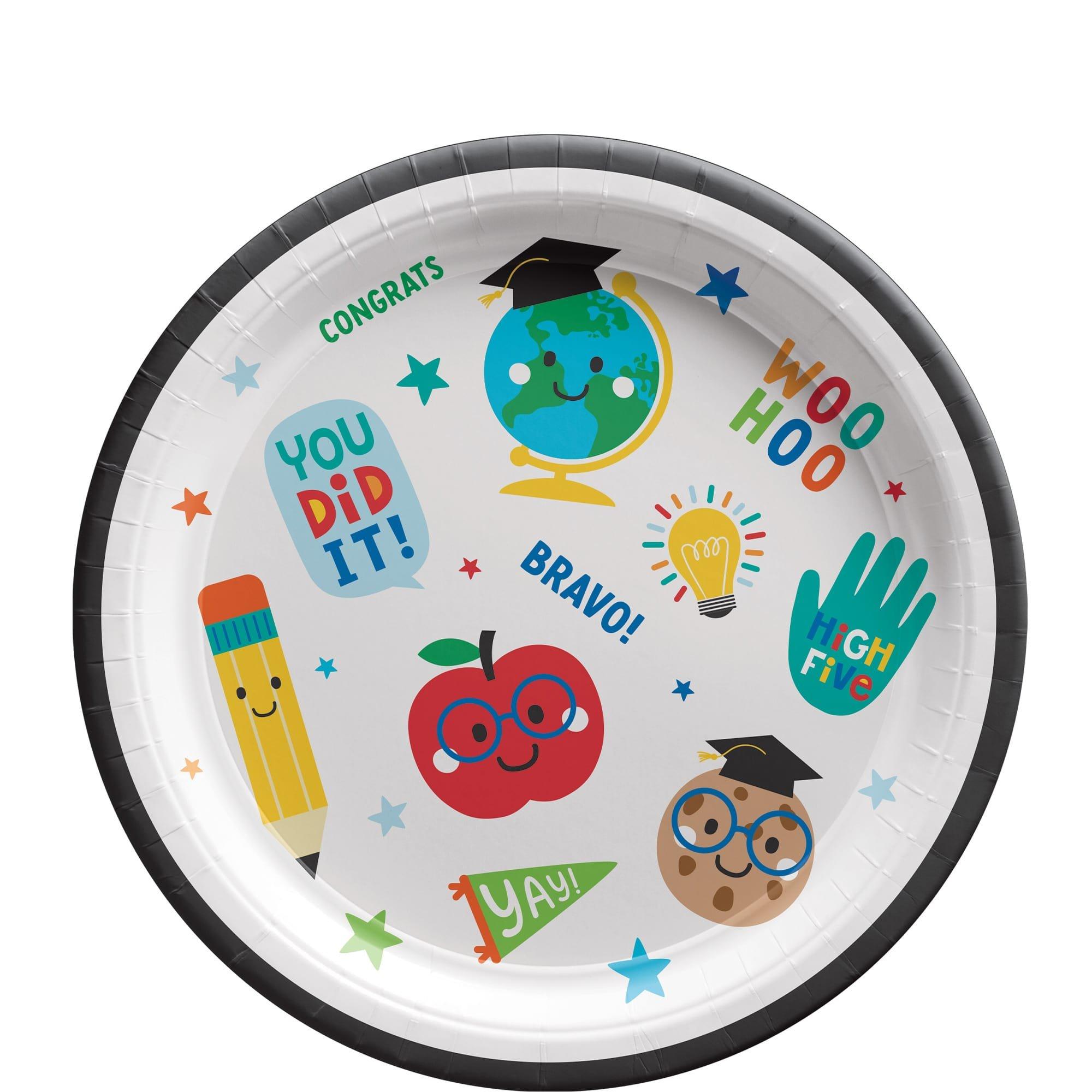 Grad Fun Paper Lunch Plates. 8ct
