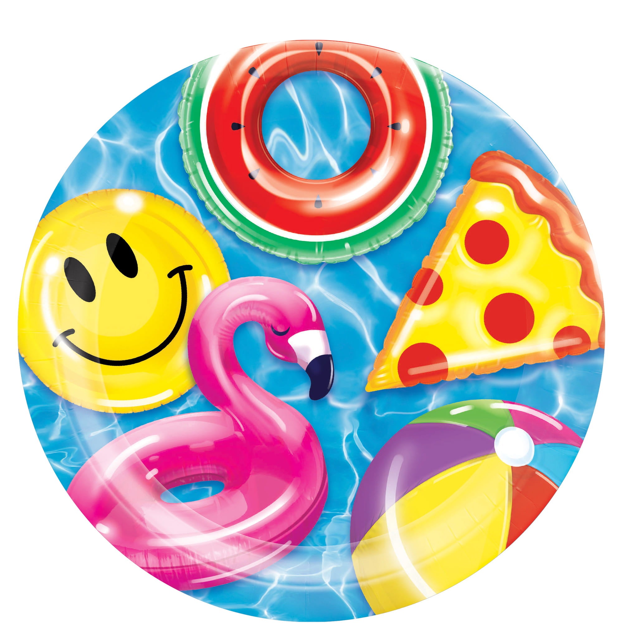 Cool Pool Party Paper Dinner Plates. 10in. 8ct - Image 2