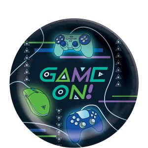 Game On Paper Plates. 8ct. Assorted Options