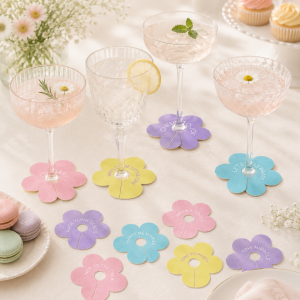 Little Daisy Baby Shower Cardstock Drink Markers. 10ct