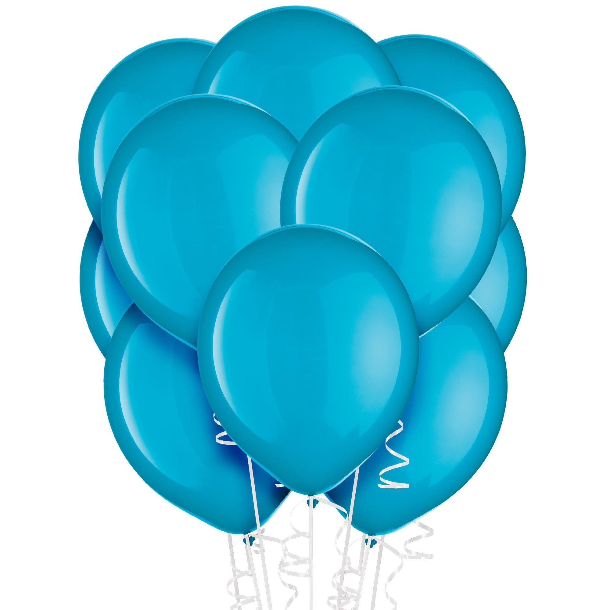 Caribbean Blue Latex Balloons. Assorted Options