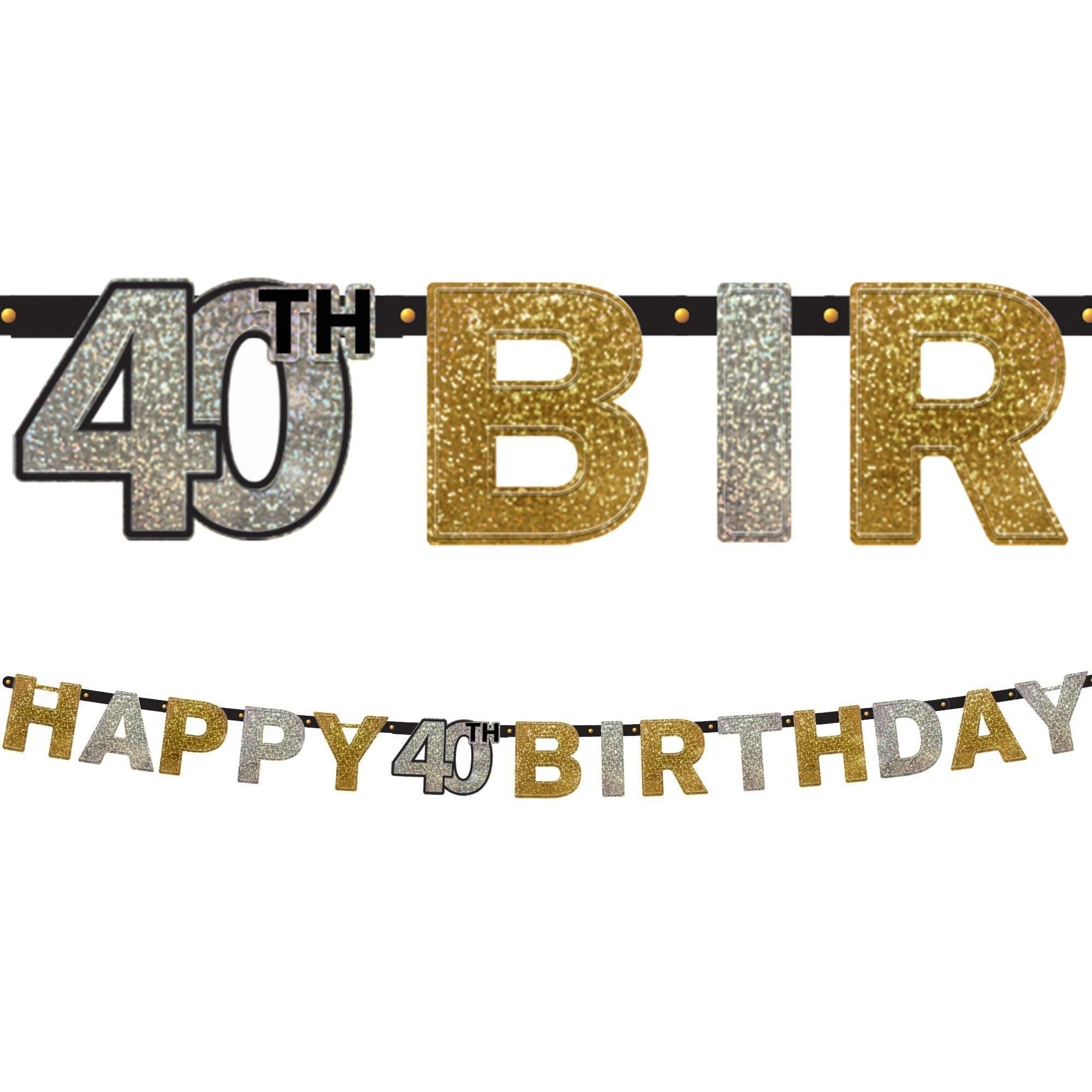 Sparkling Celebration 40th Birthday Party Supplies Kit - Image 3