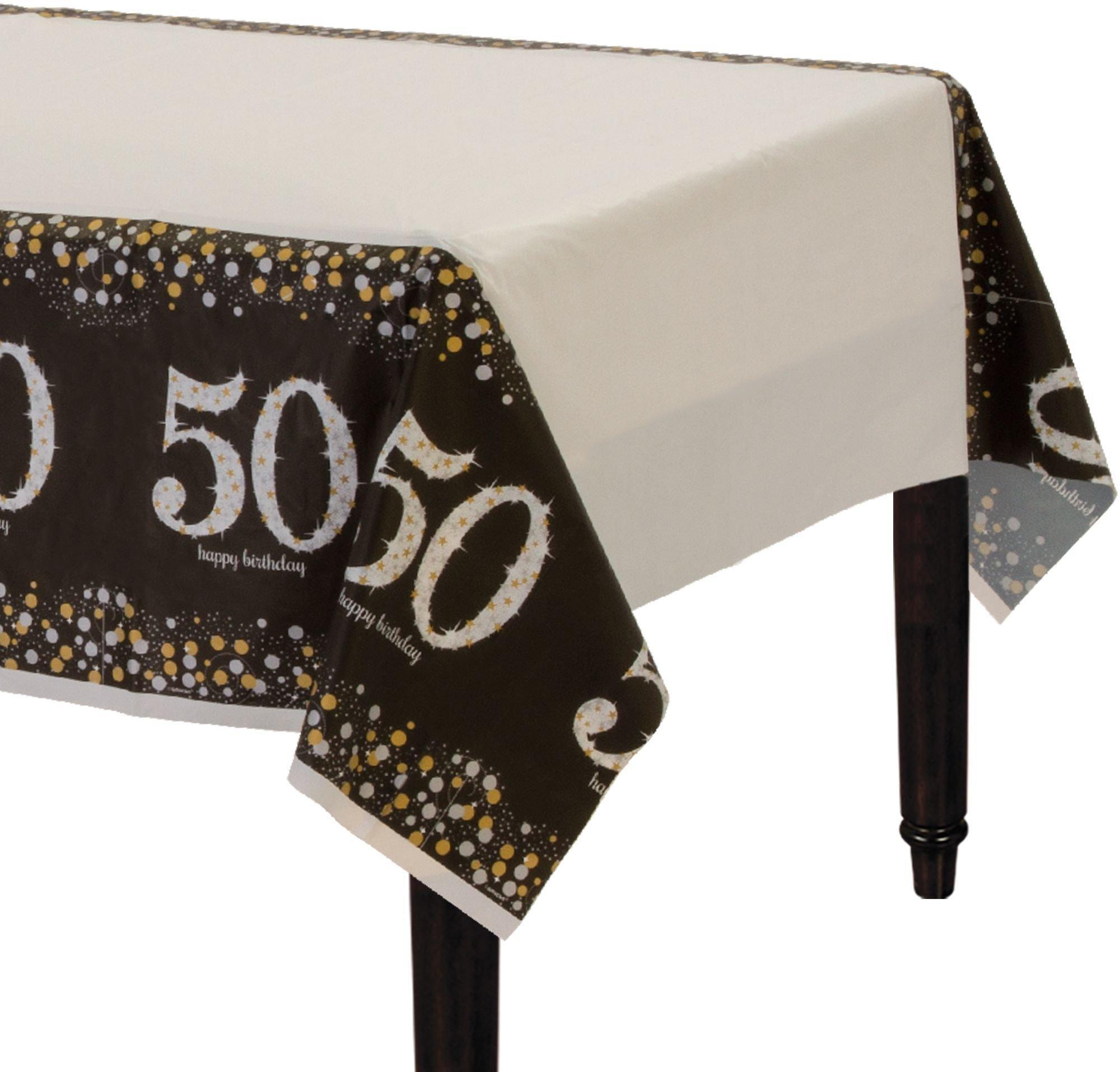 Birthday Table Cover - Sparkling Celebration. Ages 30. 40. 50. 60 - Image 4