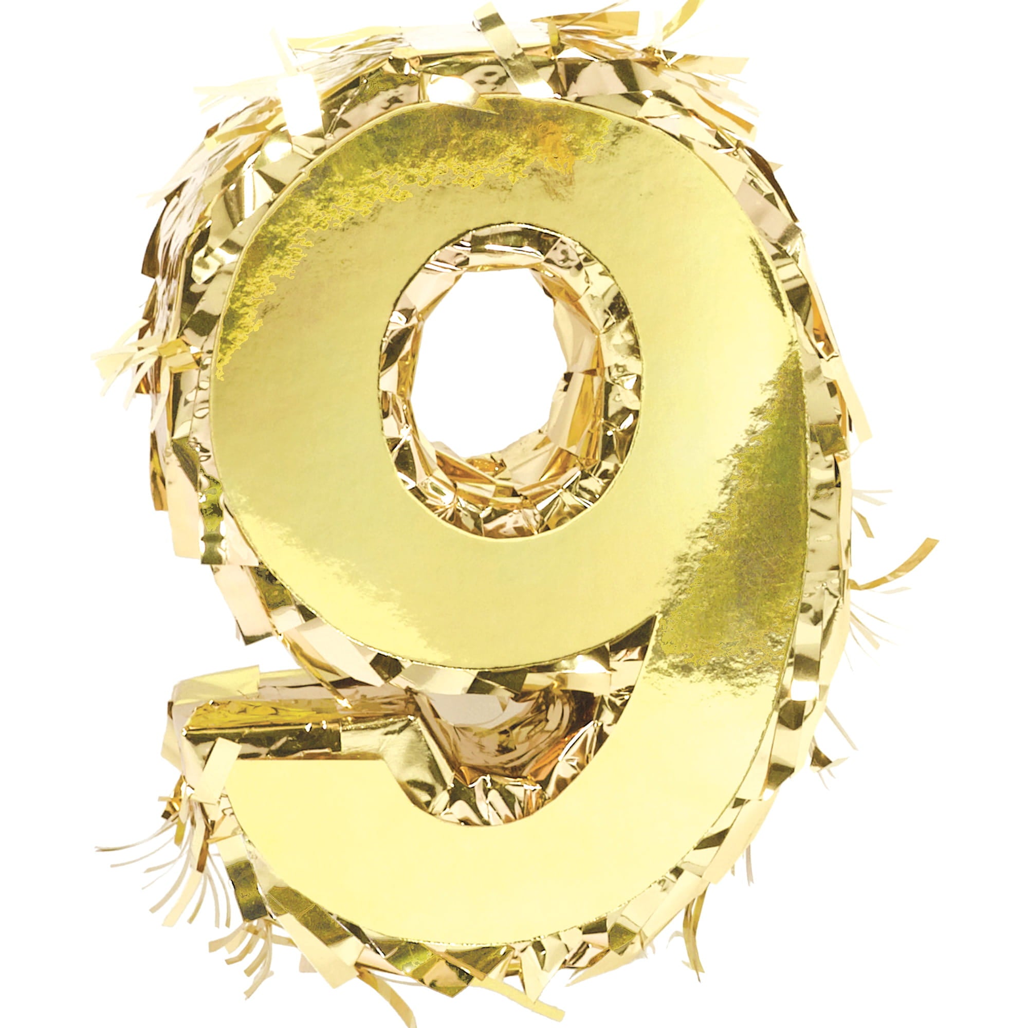 Mini Metallic Gold Number (0-9) Pinata Decoration - Image 10