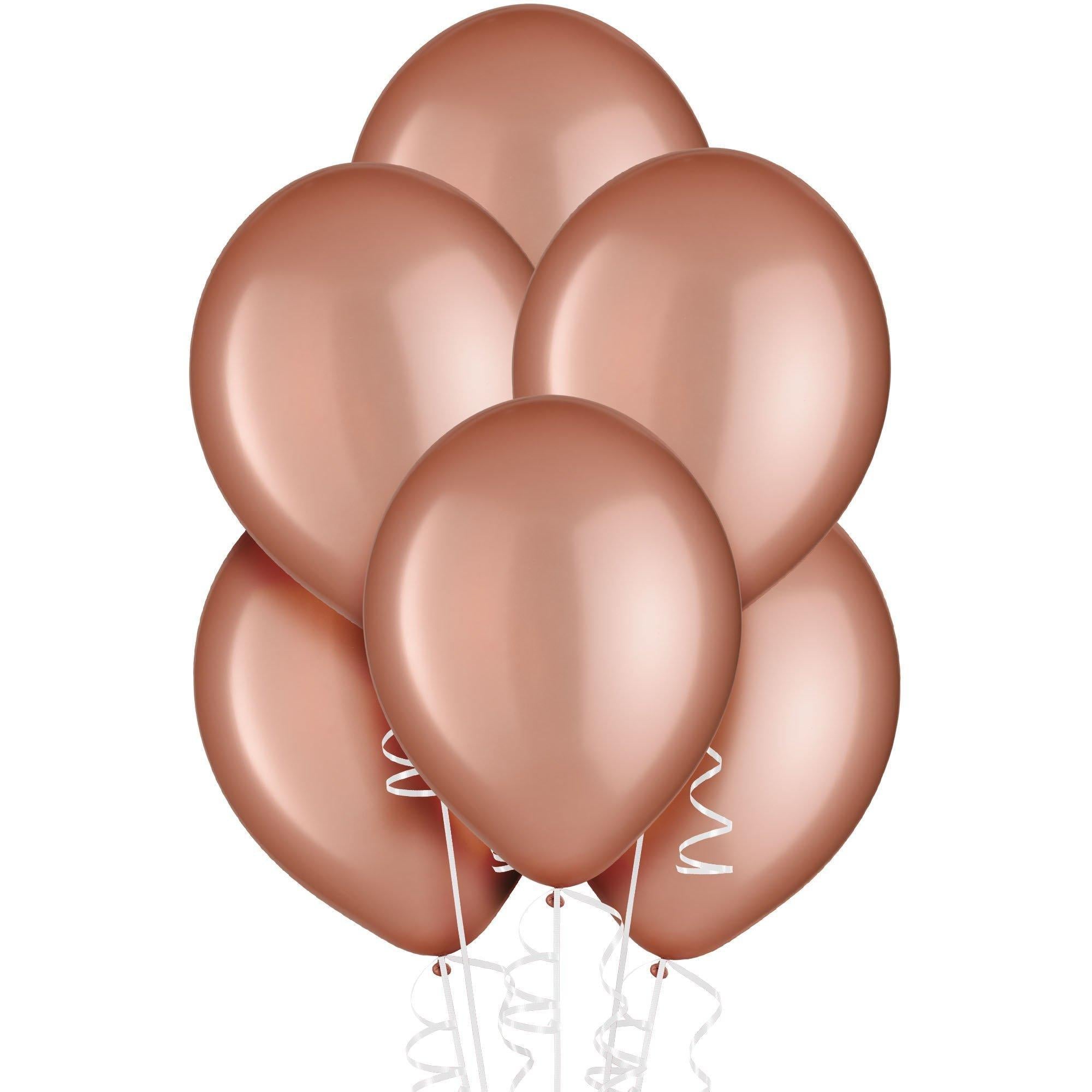 Rose Gold Pearl Latex Balloons. Assorted Options