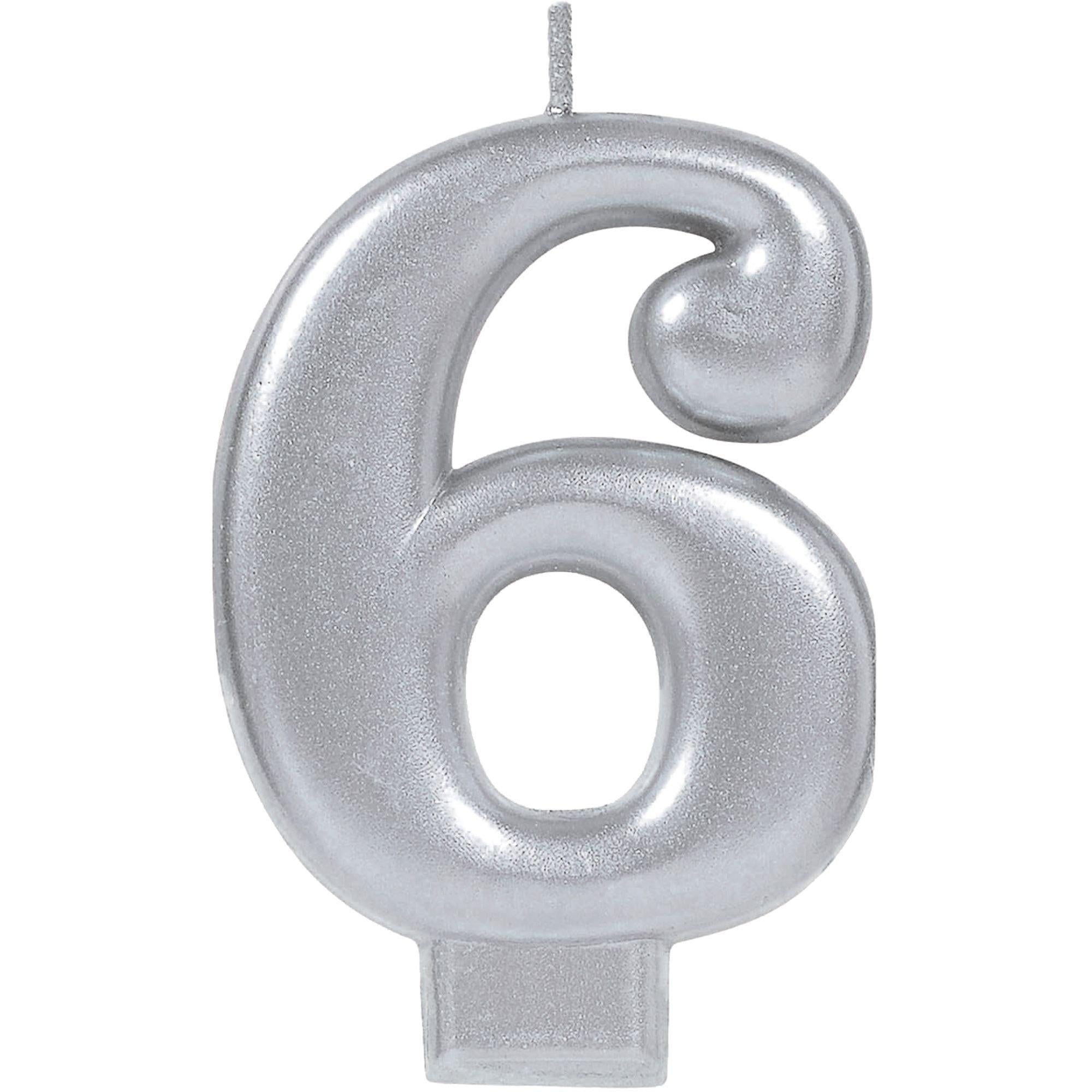 Silver Number (0-9) Birthday Candle - Image 7