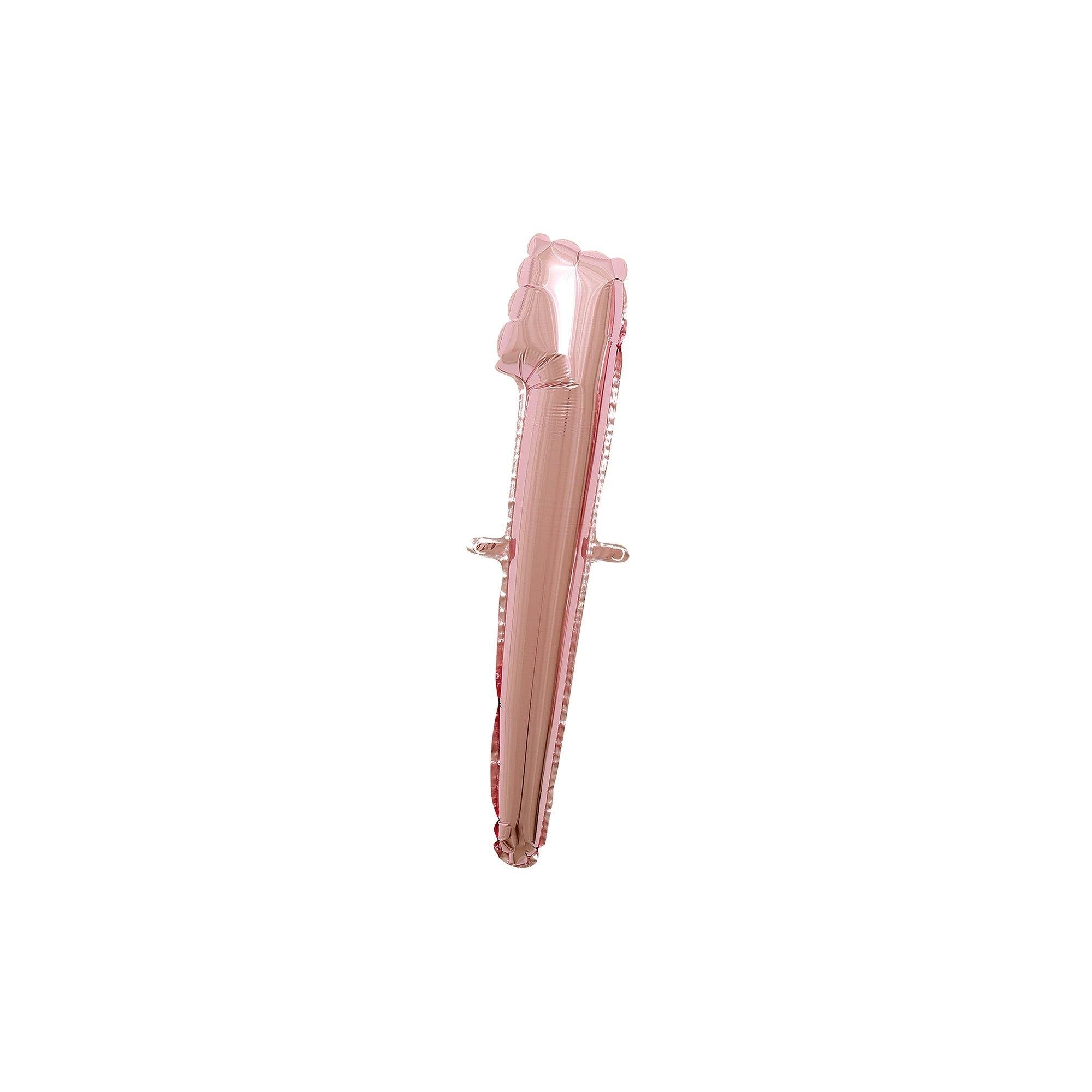 Air-Filled Rose Gold Cursive Number (0-9) Foil Balloon. 10in x 18in - Image 4