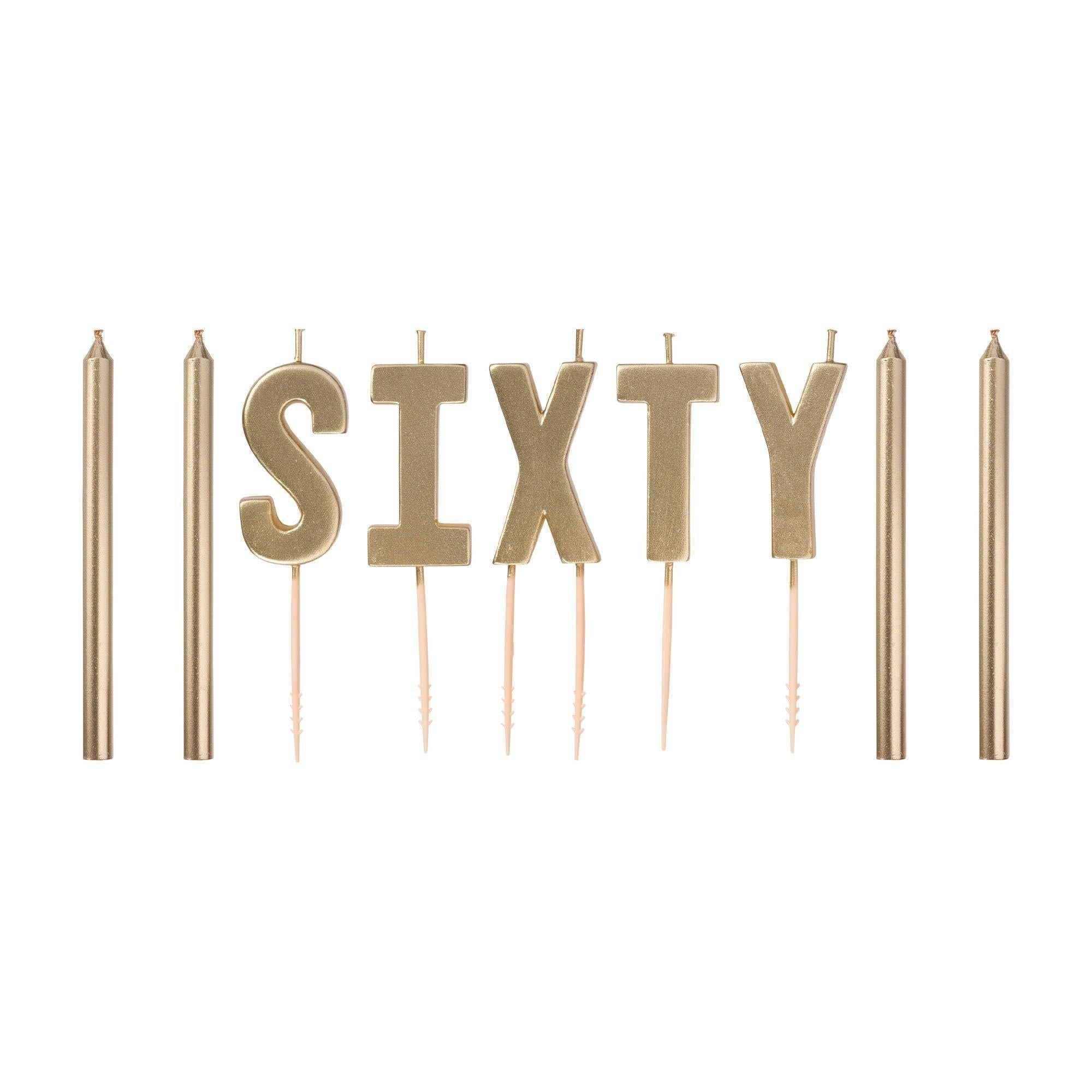Metallic Golden Age Birthday Candles. 10pc. Ages - Image 5