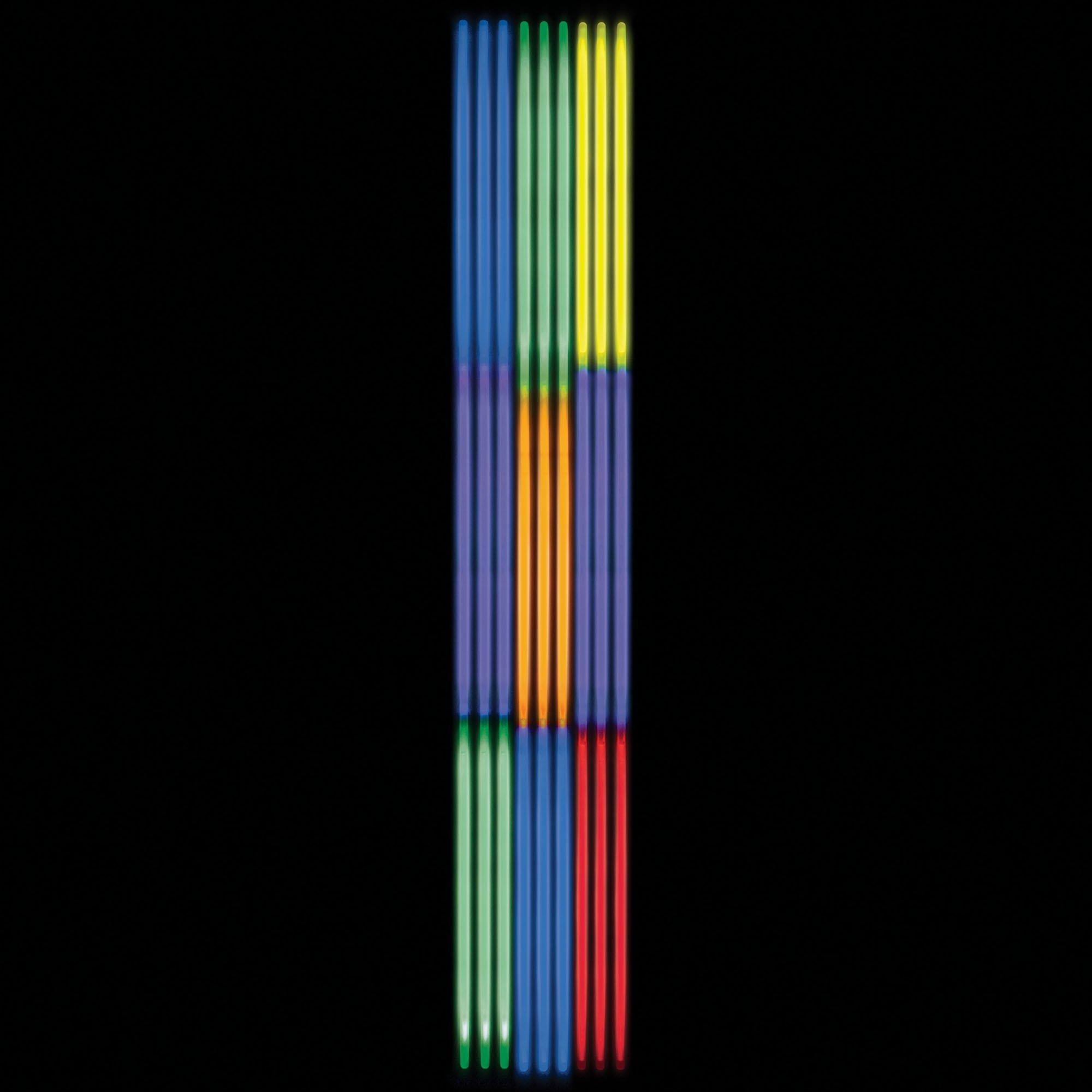 Tri-Color Glow Sticks with Connectors. Multiple Counts
