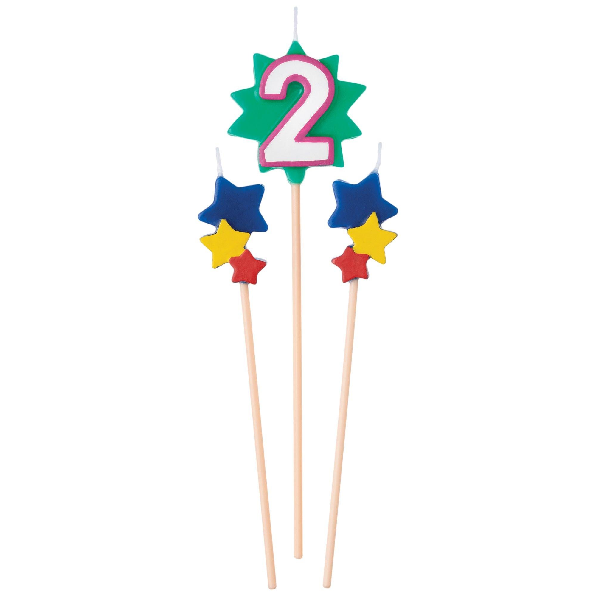 Birthday Star Number (0-9) Candle Pick Set. 3pc - Image 3