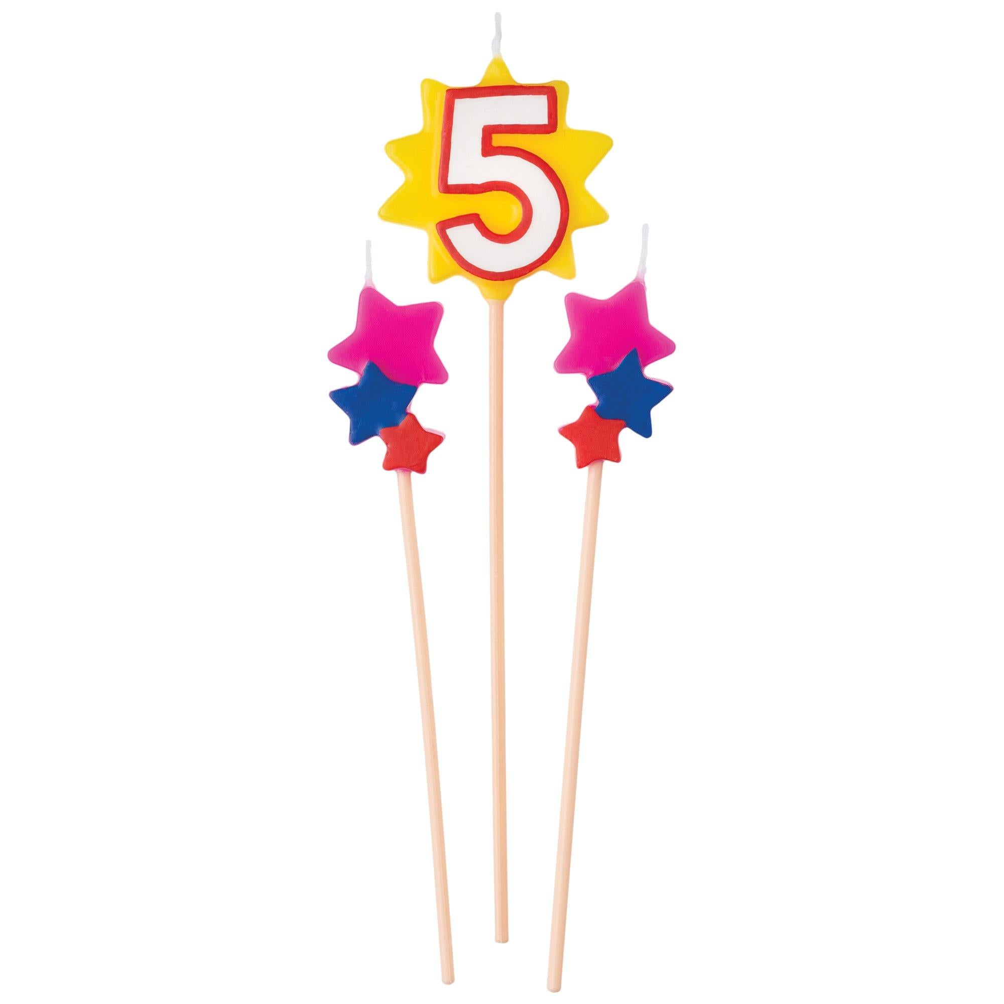 Birthday Star Number (0-9) Candle Pick Set. 3pc - Image 6