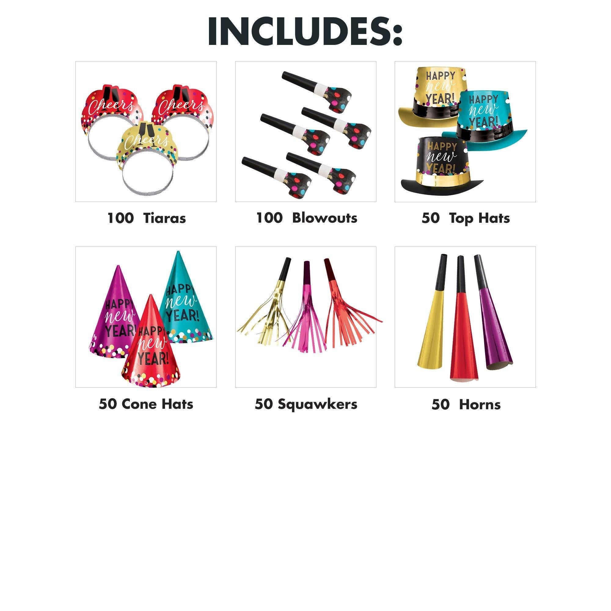 Colorful Confetti New Year's Eve Party Kit. Multiple Counts - Image 11