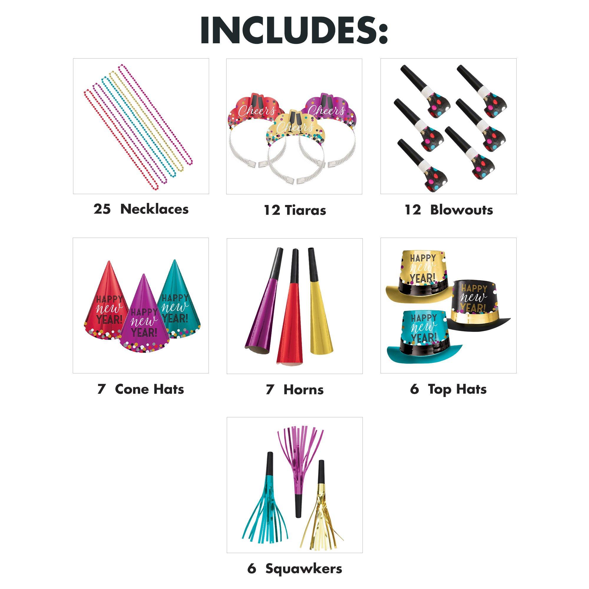 Colorful Confetti New Year's Eve Party Kit. Multiple Counts - Image 17