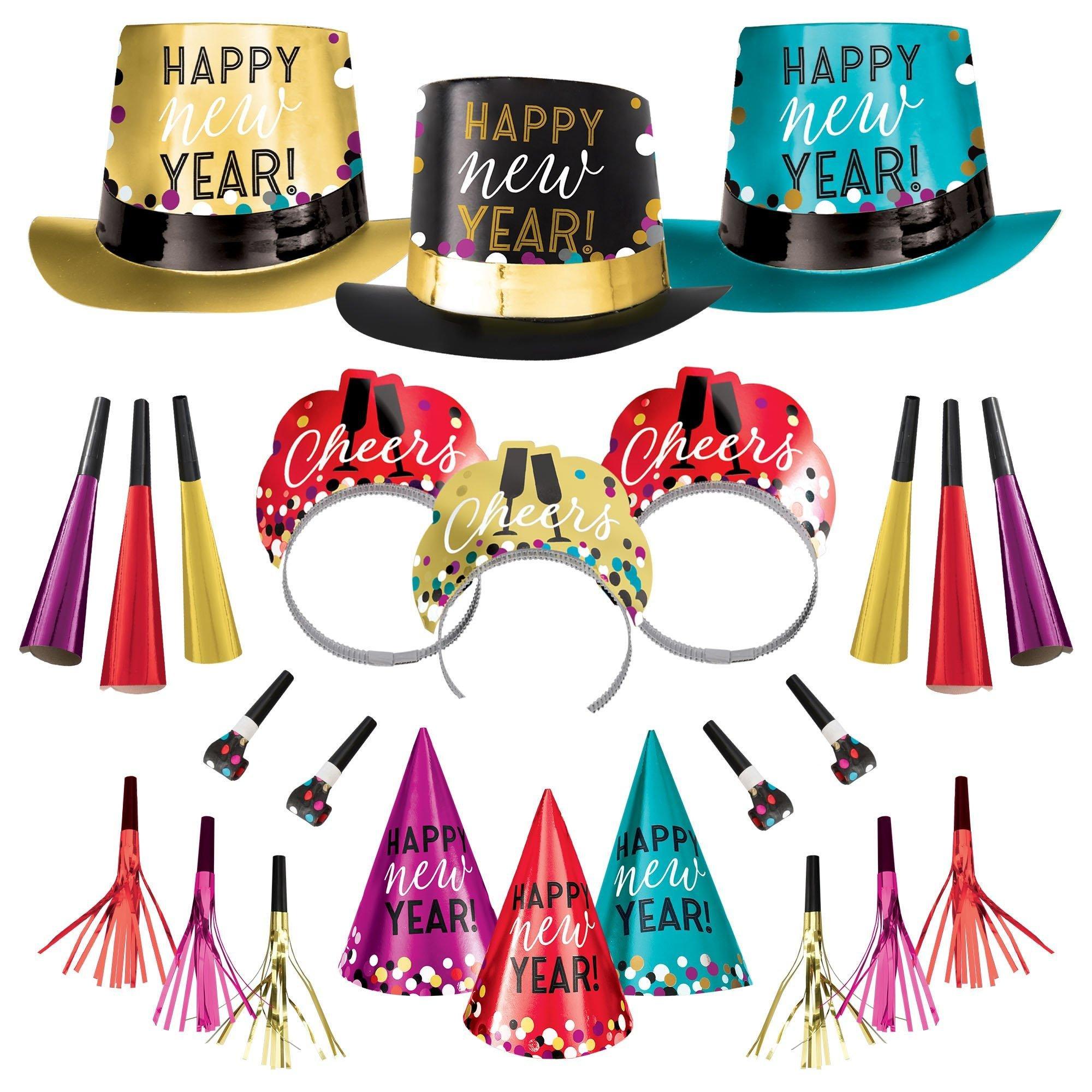Colorful Confetti New Year's Eve Party Kit. Multiple Counts - Image 20