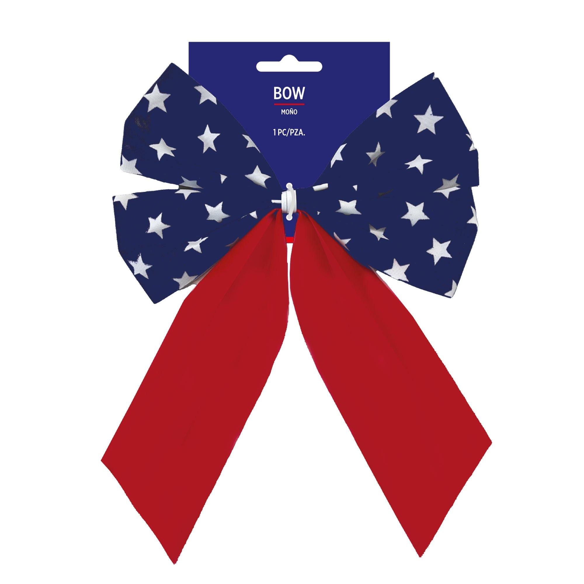 Patriotic Flocked Bow. Multiple Sizes - Image 4