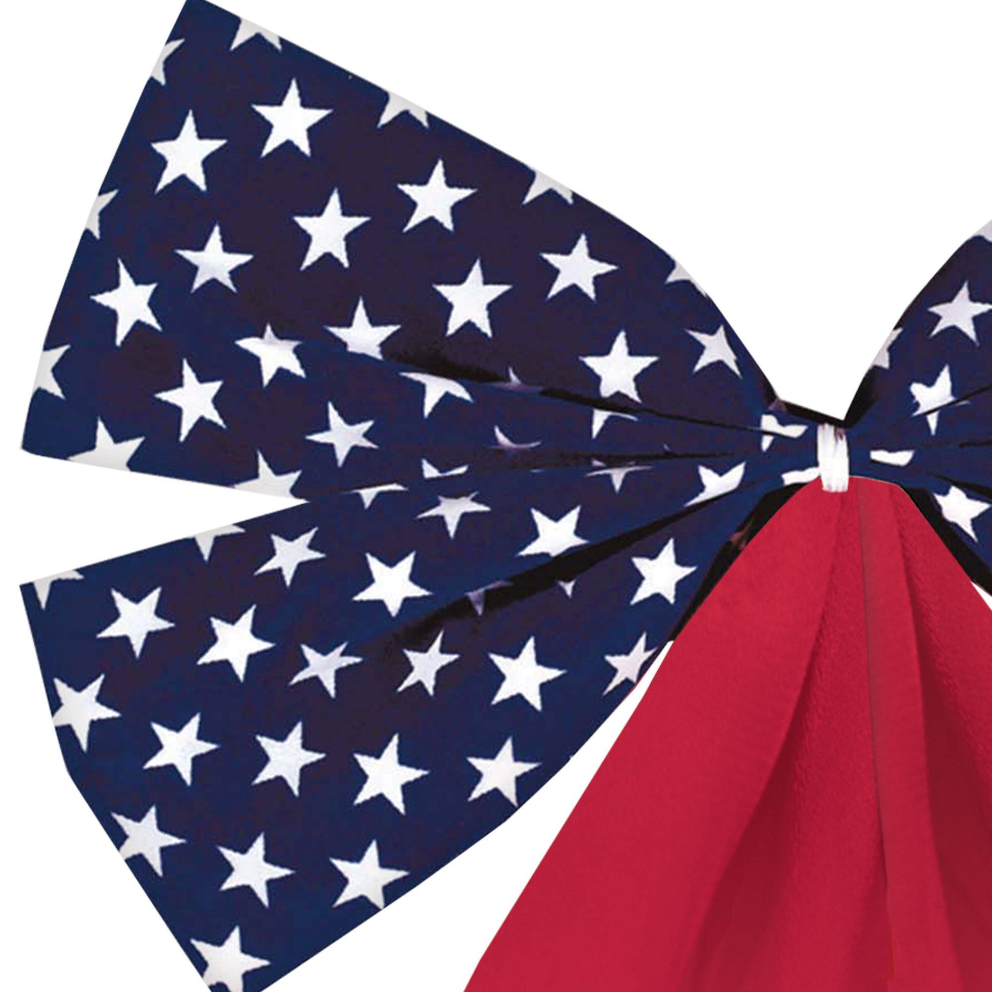 Patriotic Flocked Bow. Multiple Sizes - Image 7