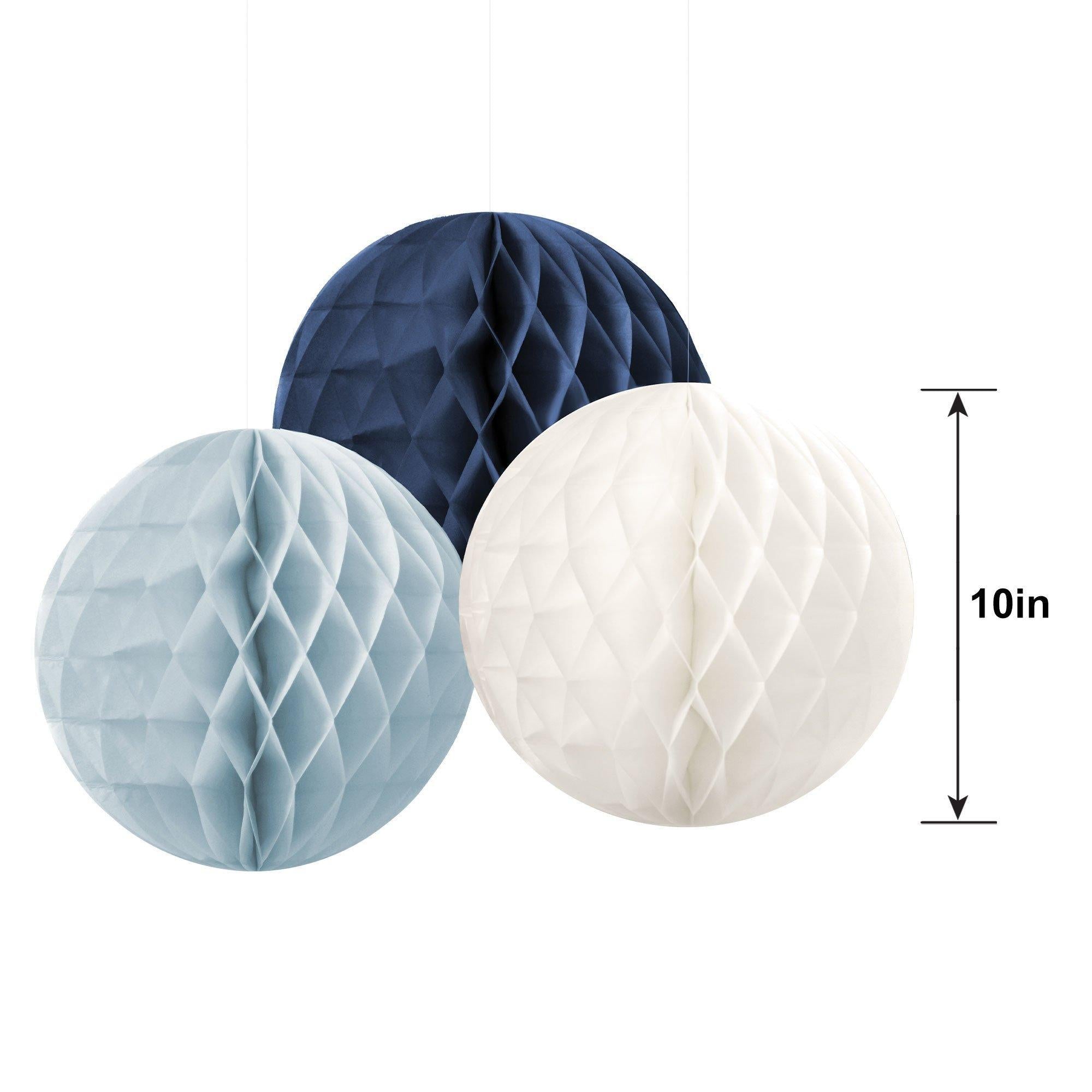 Blue & White Honeycomb Hanging Decorations. Assorted Options - Image 5