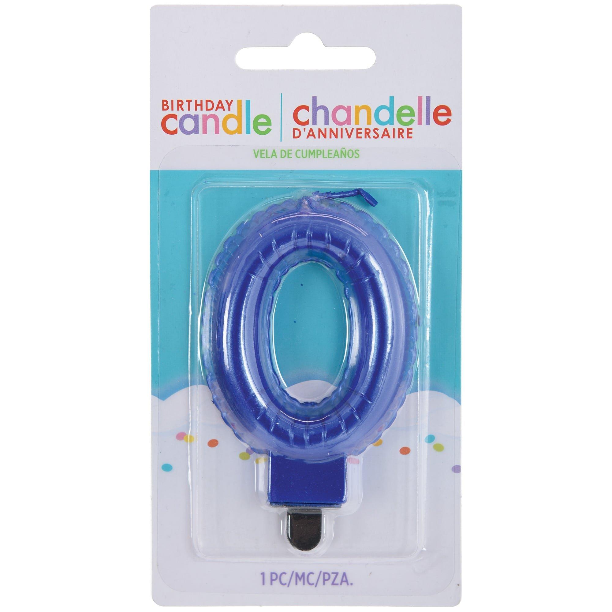 Blue Balloon Birthday Number (0-9) Candle. 3in - Image 2