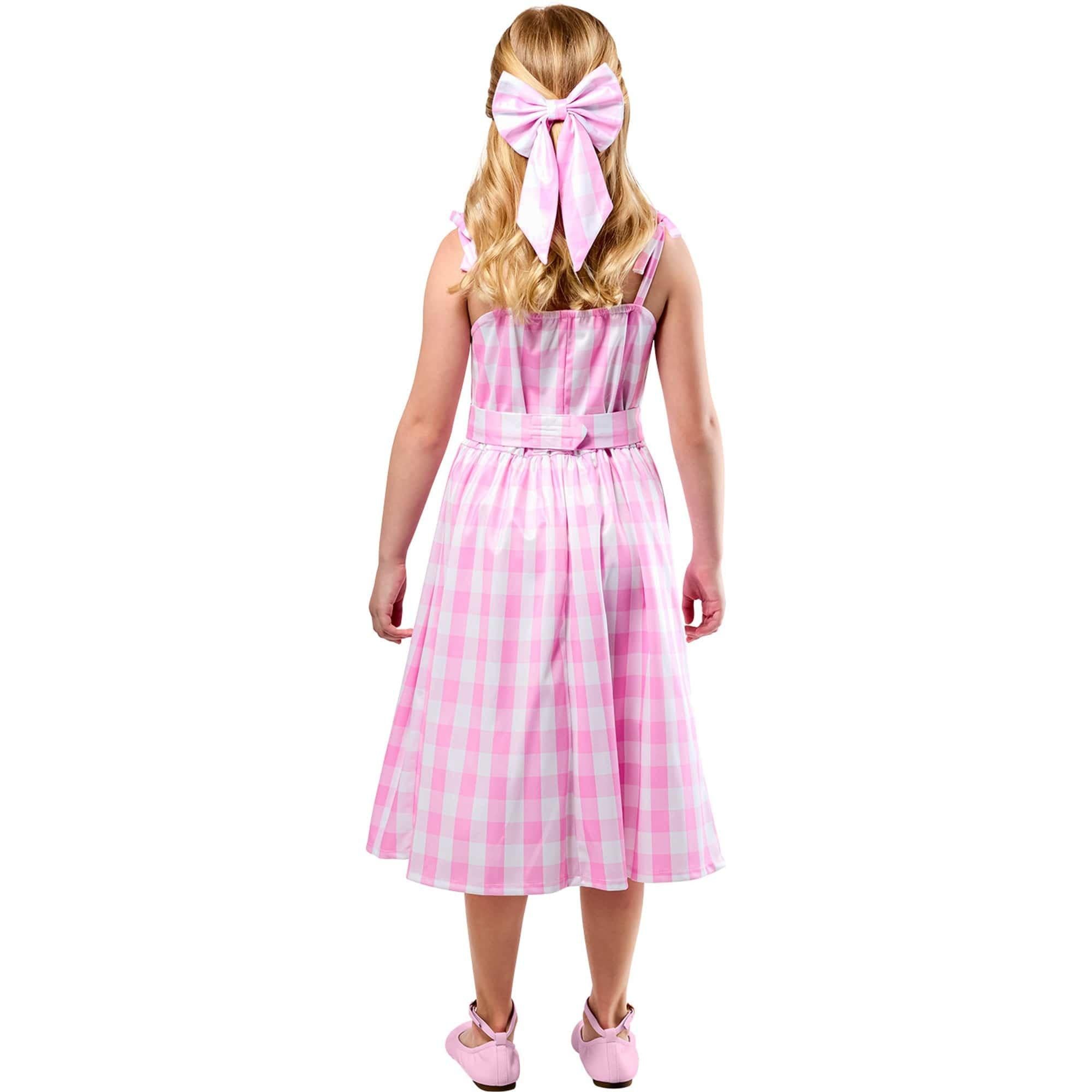 Girls' Barbie Movie Perfect Day Pink Gingham Dress - Image 3