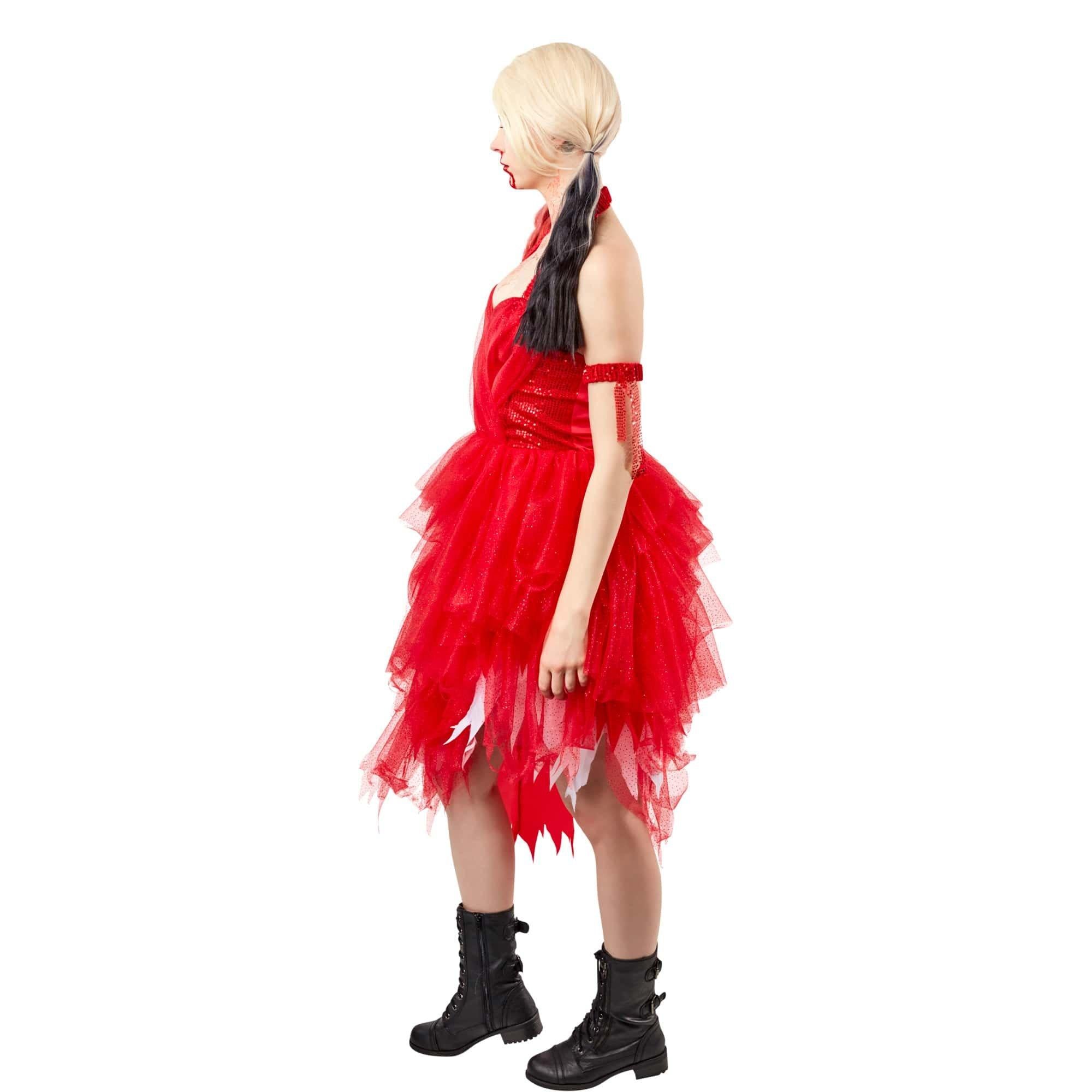 Adult Suicide Squad 2 Harley Quinn Red Dress Costume - Image 2