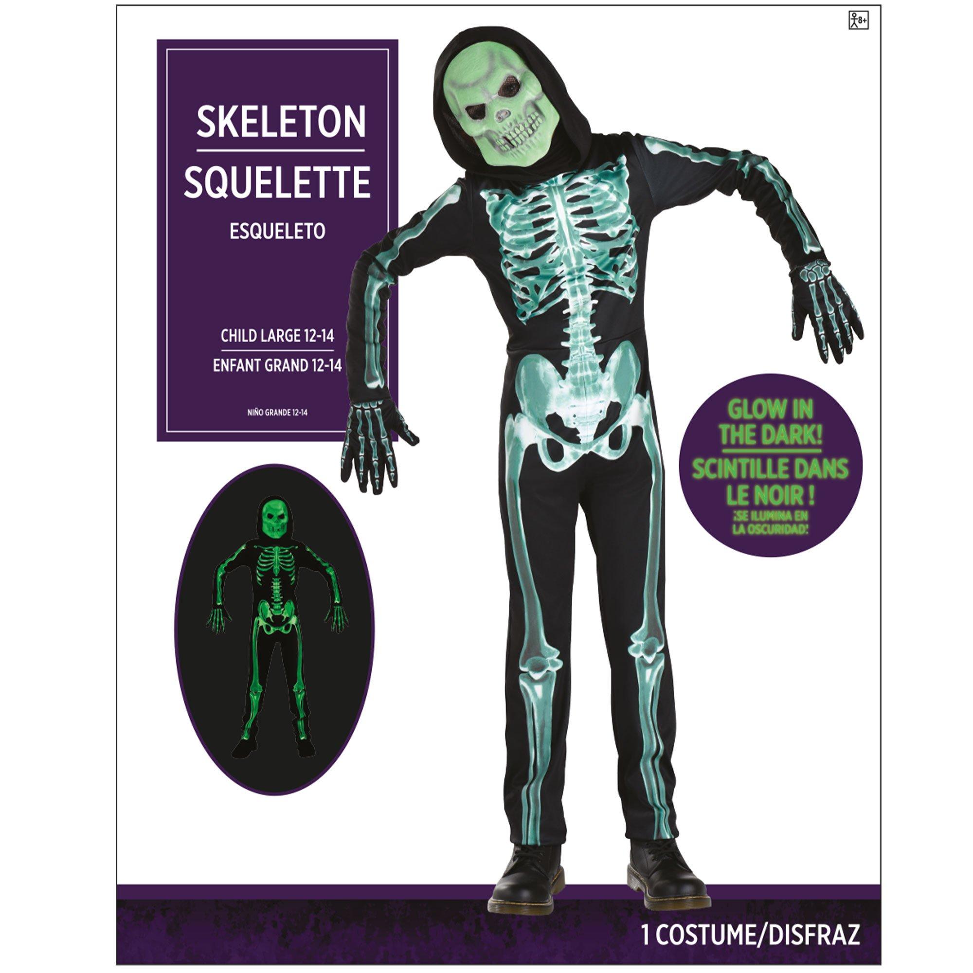 Kids' Glow-in-the-Dark Skeleton Costume - Image 6