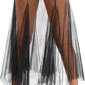 Adult Long Black Sheer Skirt