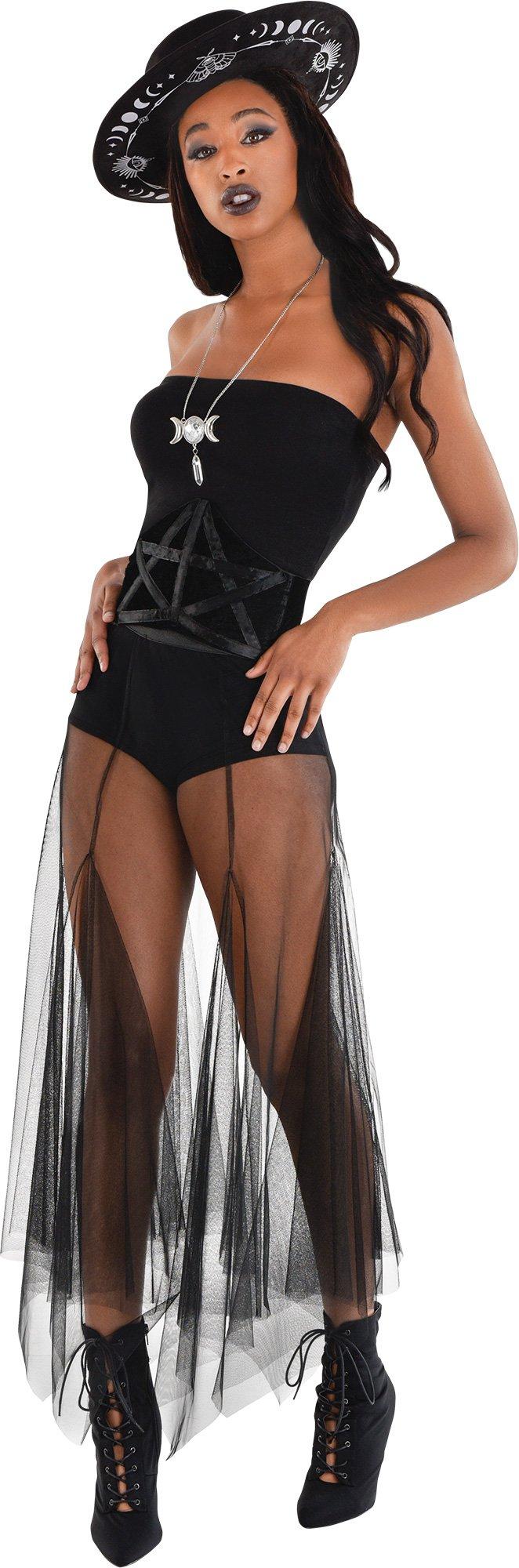 Adult Long Black Sheer Skirt - Image 3