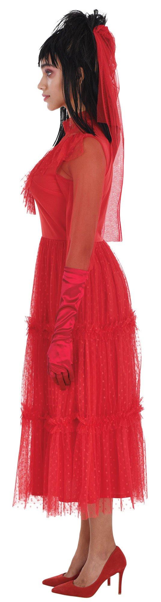 Adult Lydia Red Wedding Dress Costume - Beetlejuice - Image 3