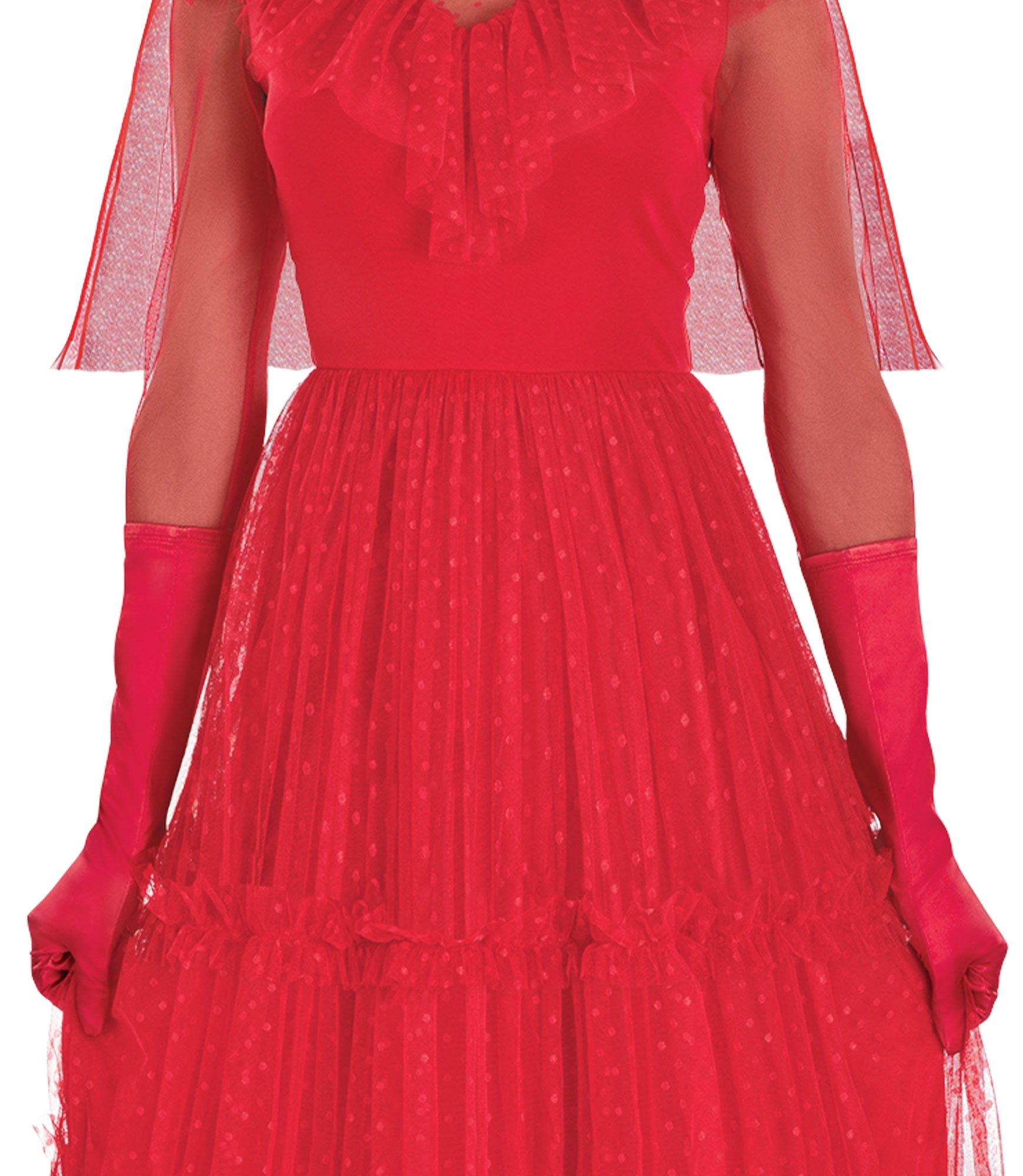 Adult Lydia Red Wedding Dress Costume - Beetlejuice - Image 5