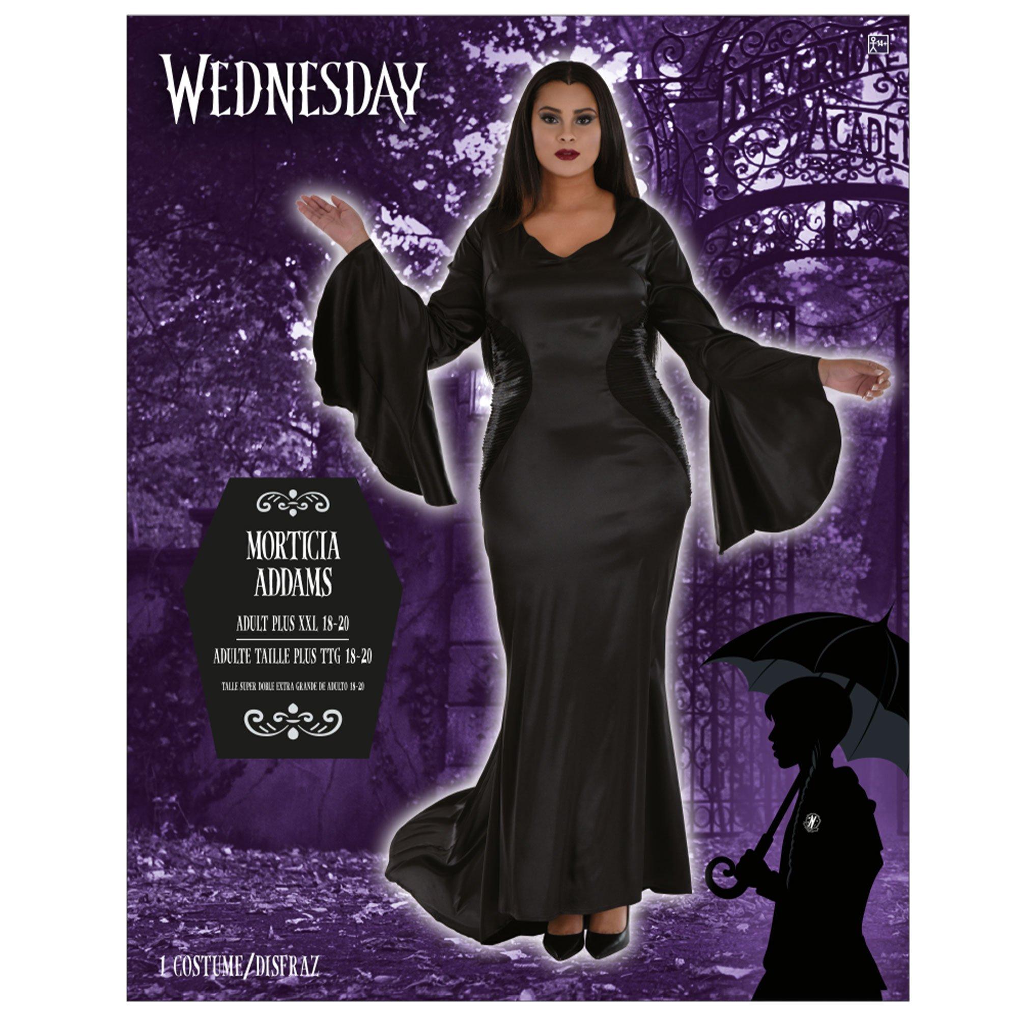 Adult Morticia Addams Plus Size Costume - Wednesday TV Series - Image 7