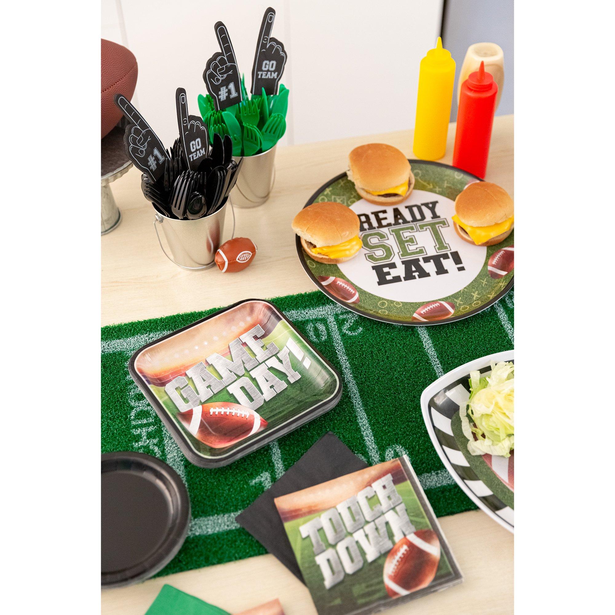 Go Fight Win Football Melamine Round Platter - Image 2