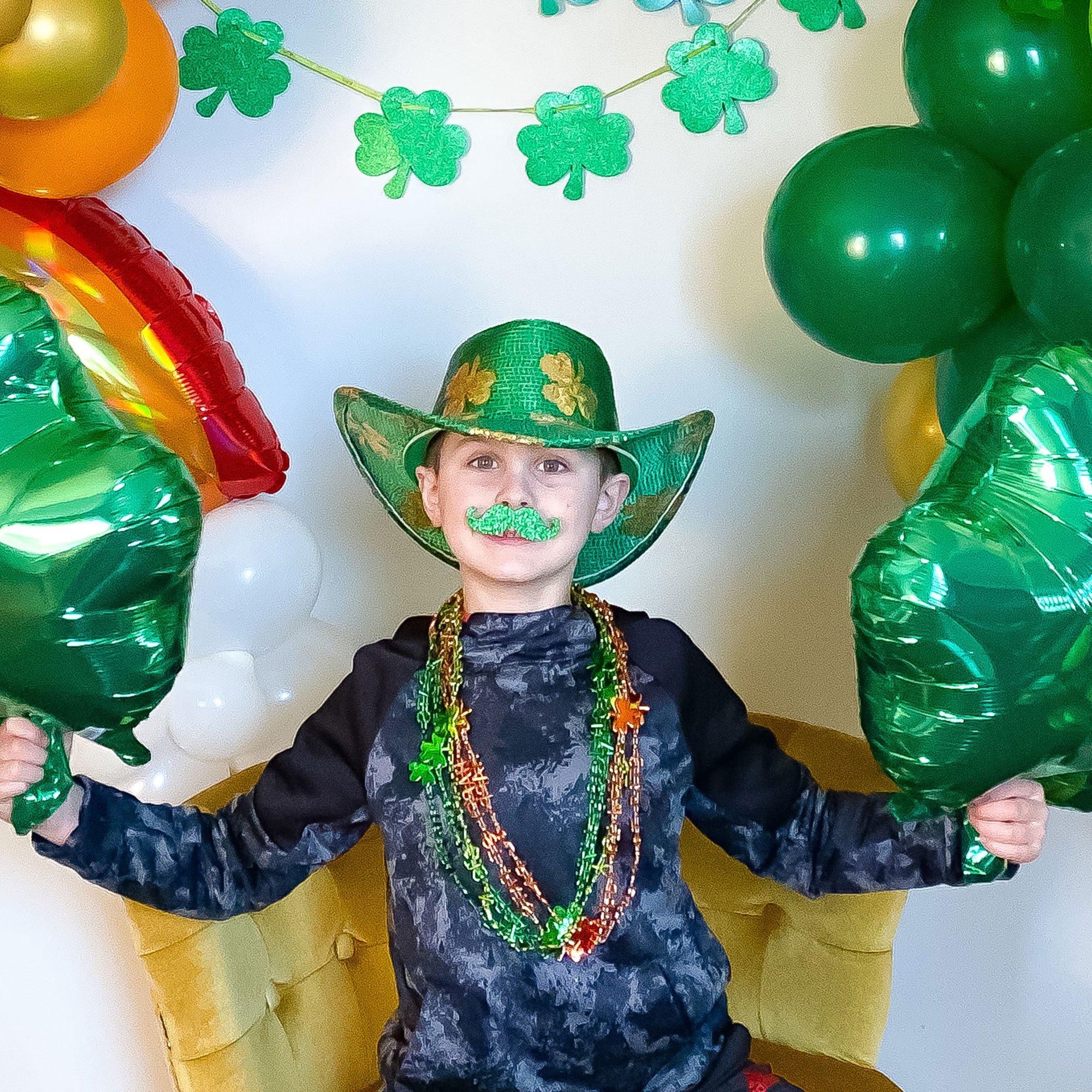 Green & Gold St. Patrick's Day Moustaches 6ct - Image 2